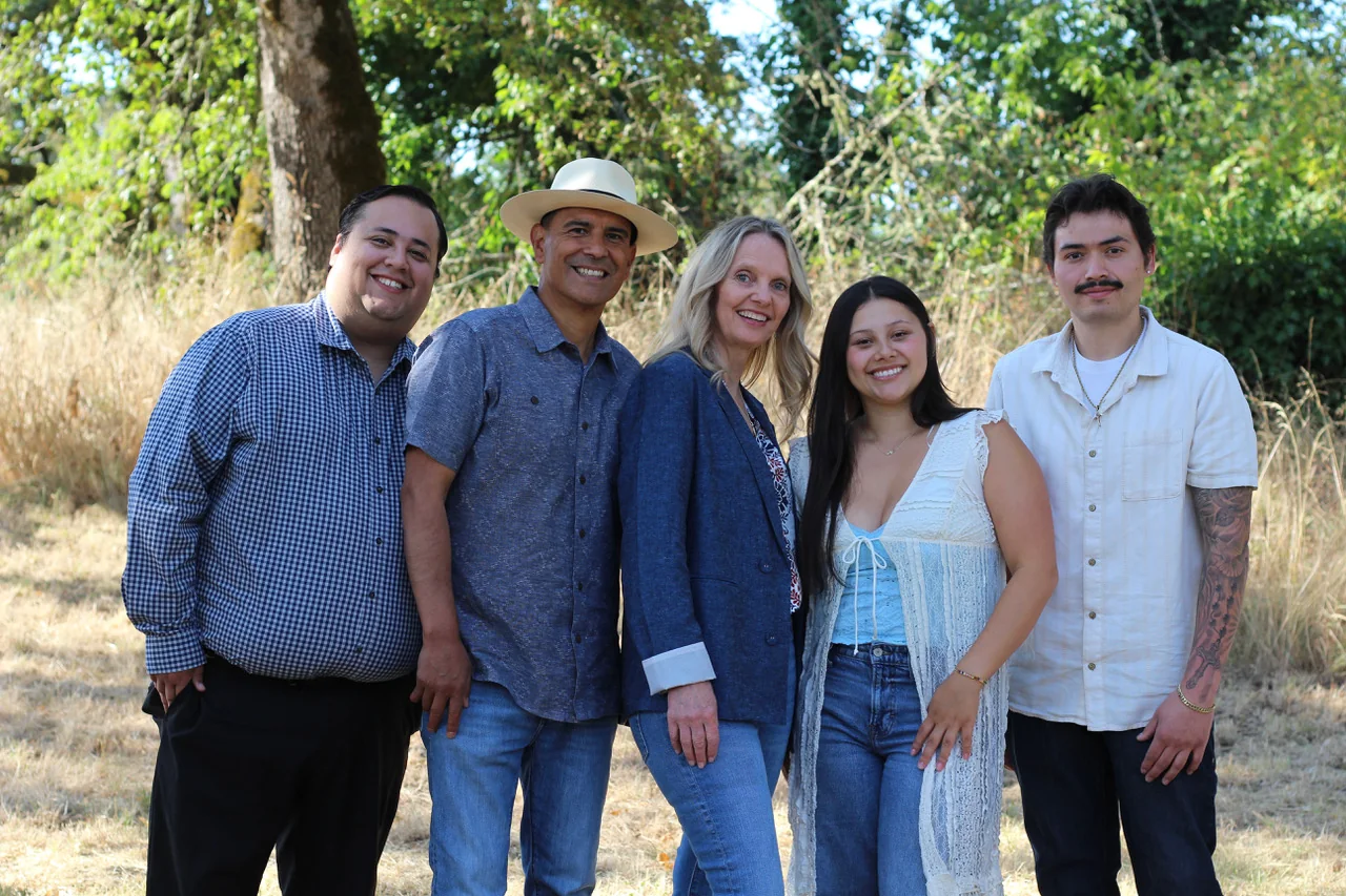 Jill Cuadros with her family